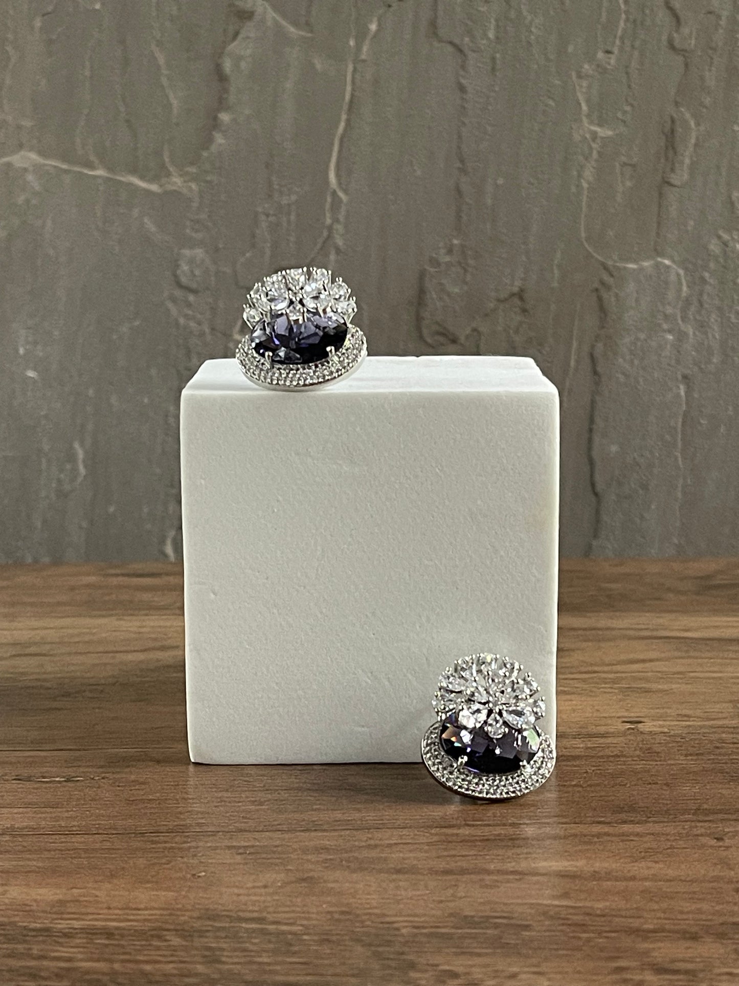 AURORA Deep Purple & Silver Studs