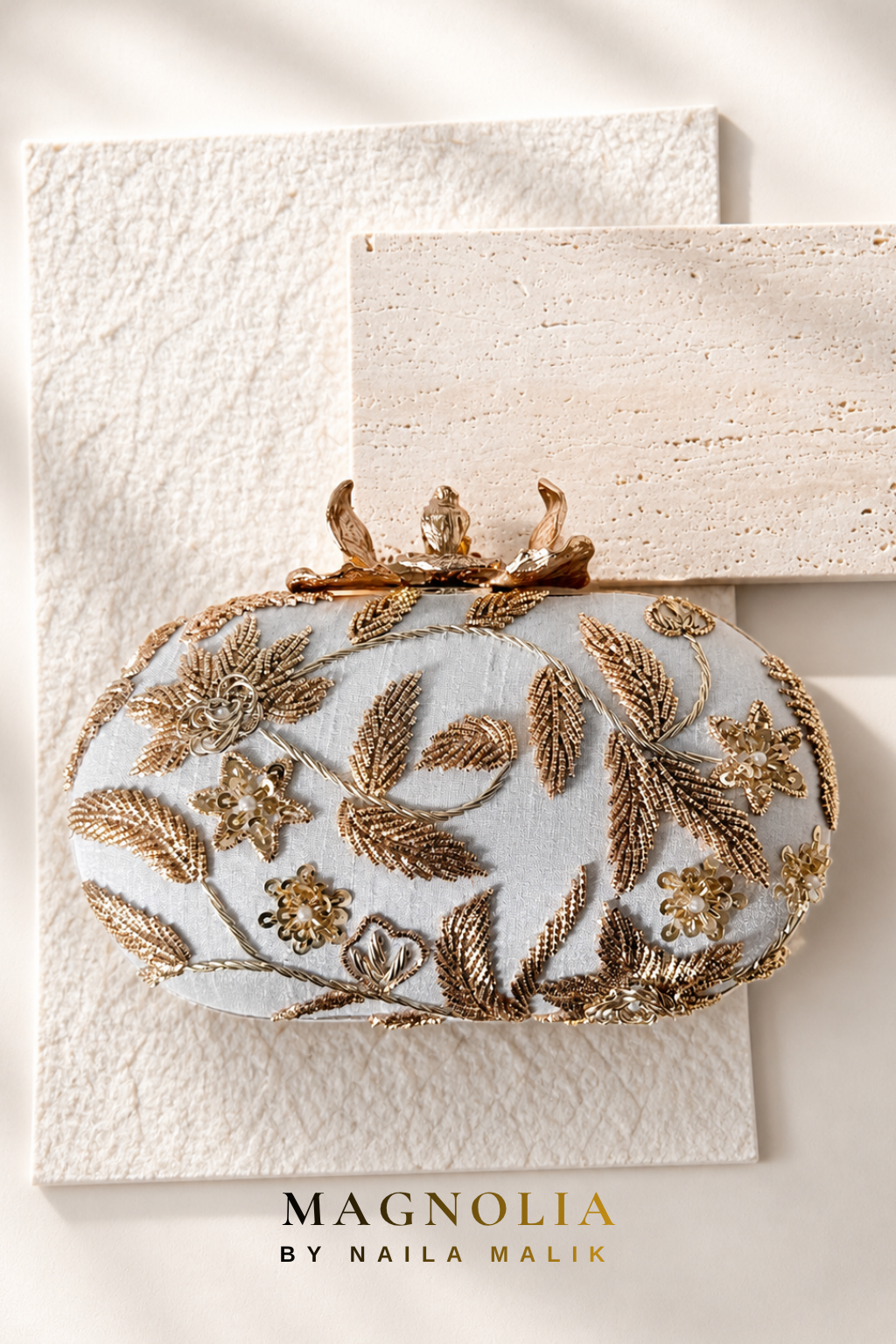 ARAR | Ivory Gold Bridal Clutch
