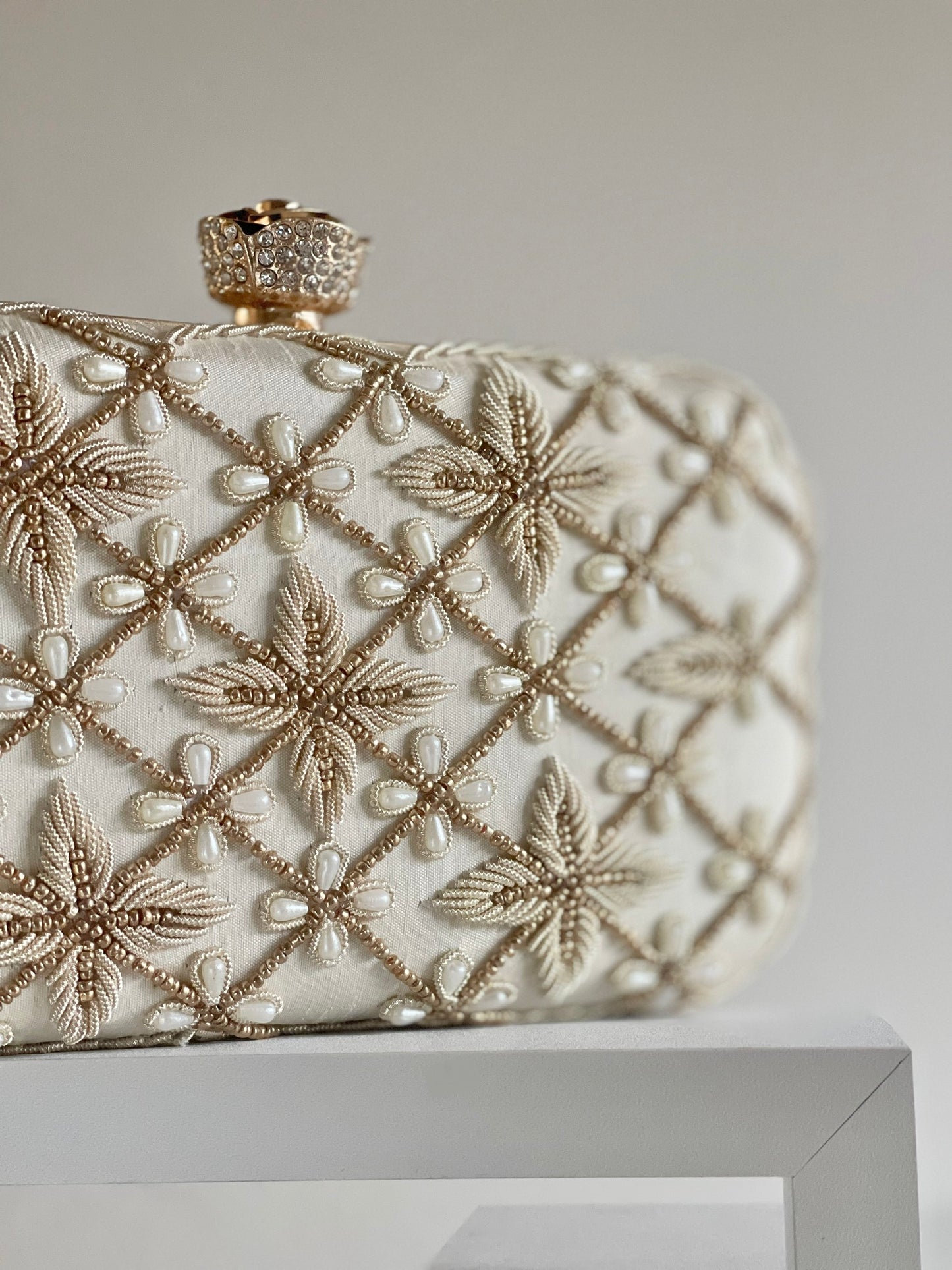 JORDAN Cream Clutch Bag (Final Stock)