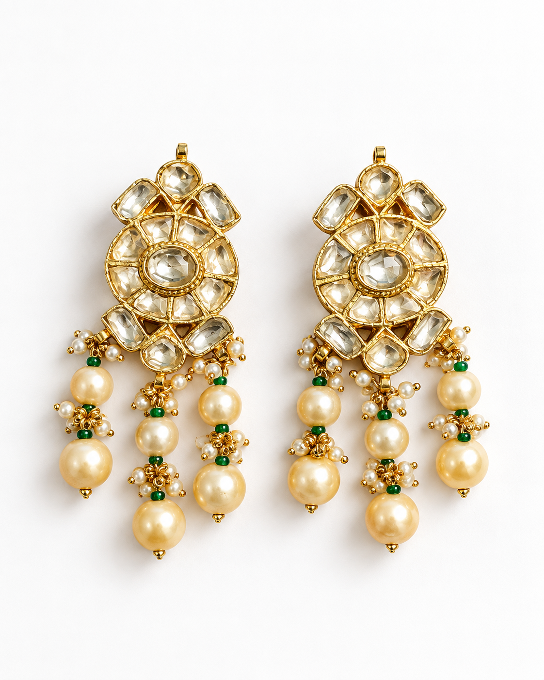 NURUL | Kundan and Pearls Earrings