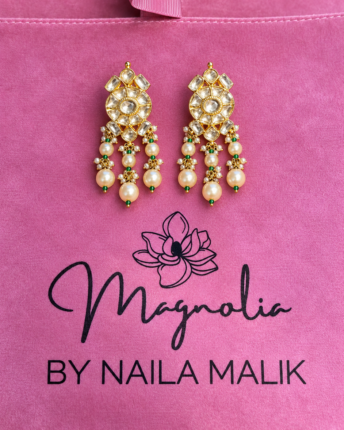 NURUL | Kundan and Pearls Earrings