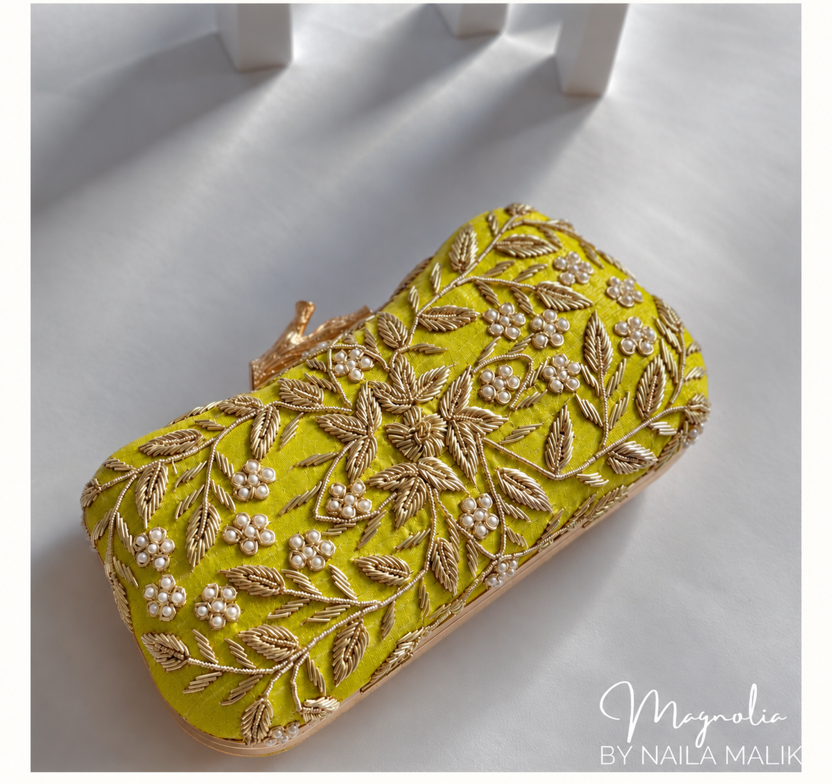 MYSORE | Chartreuse Yellow Statement Clutch