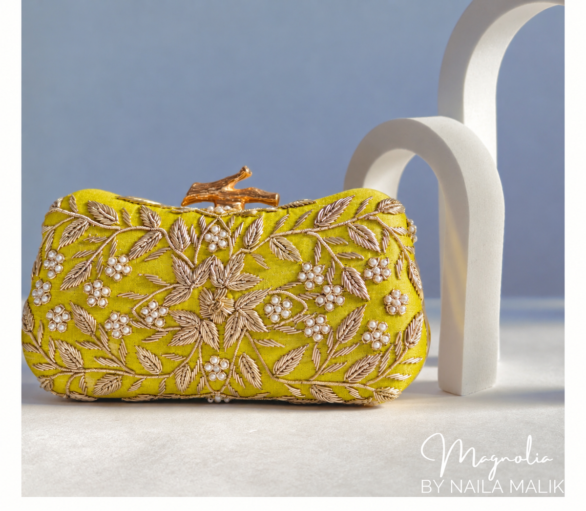 MYSORE | Chartreuse Yellow Statement Clutch