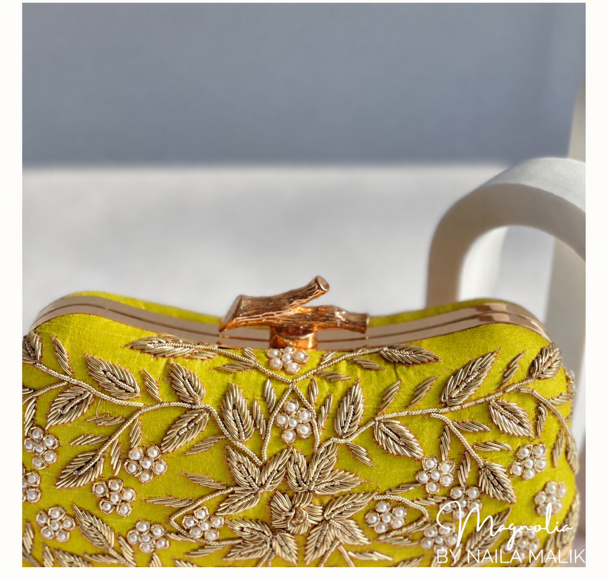 MYSORE | Chartreuse Yellow Statement Clutch