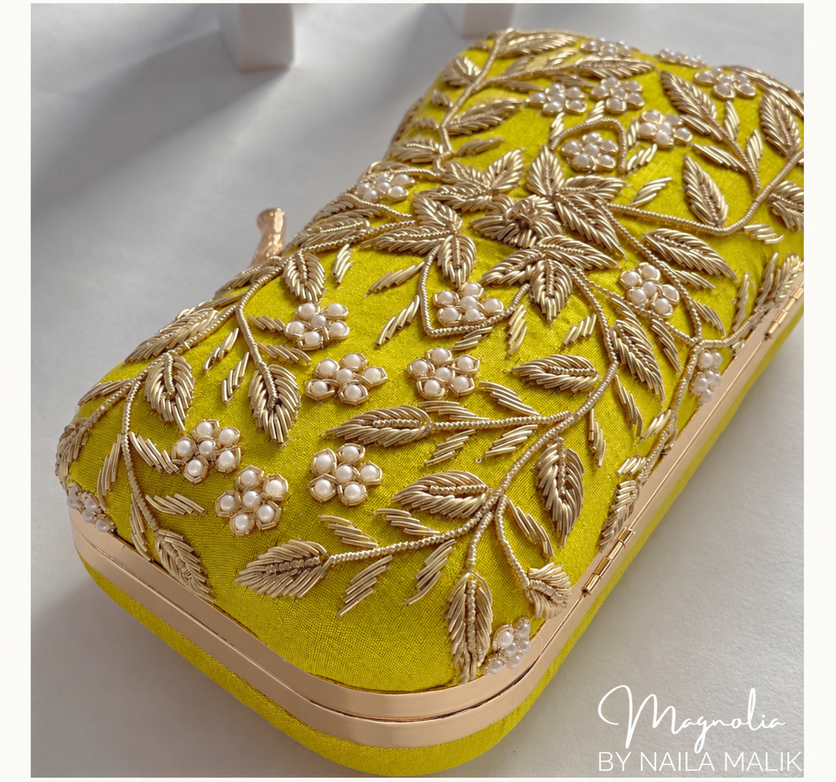 MYSORE | Chartreuse Yellow Statement Clutch
