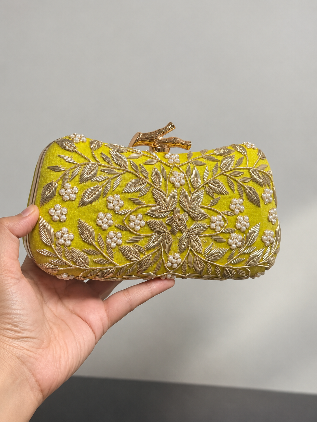 MYSORE | Chartreuse Yellow Statement Clutch