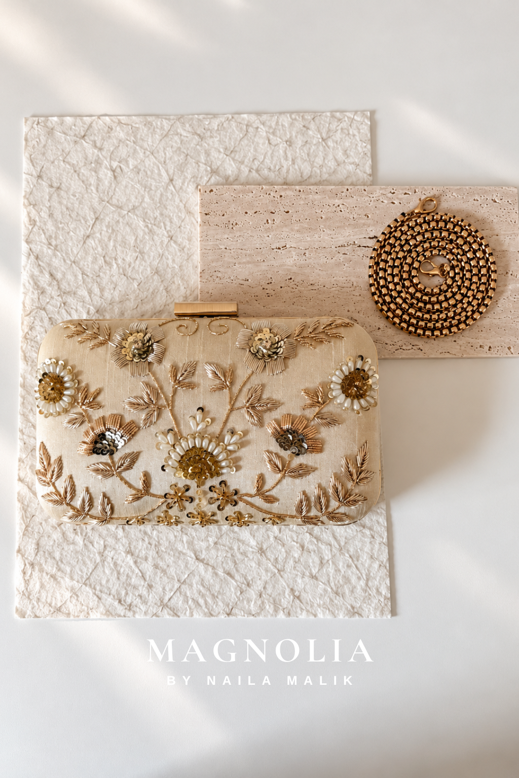 DOVER | Champagne Bridal Clutch Bag