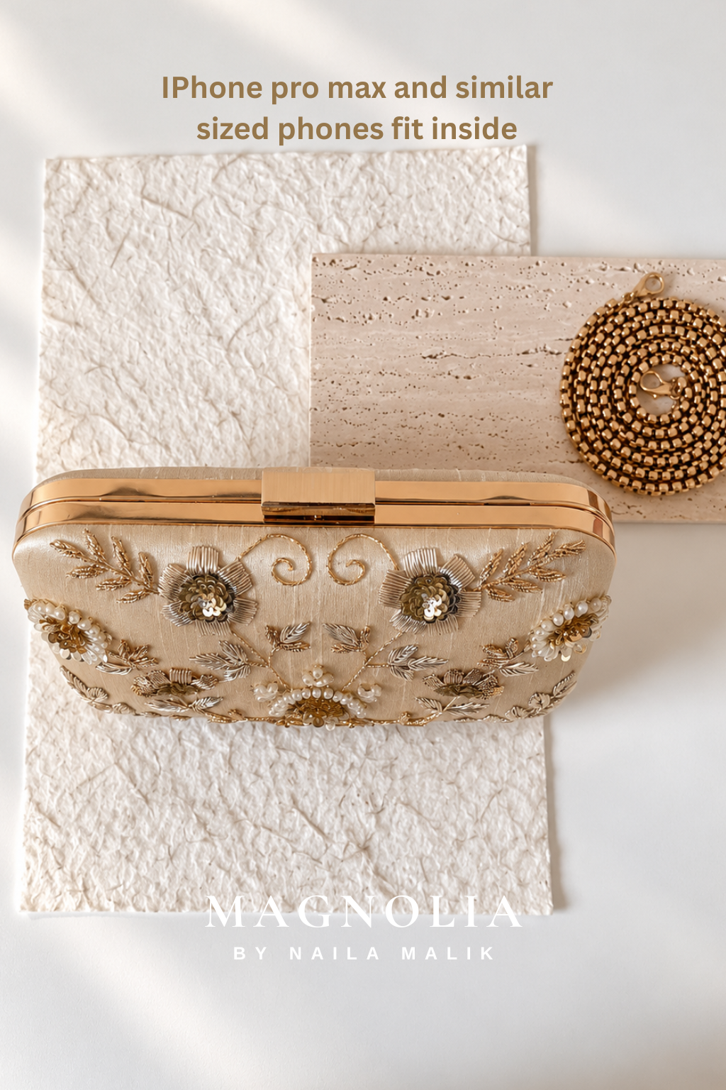 DOVER | Champagne Bridal Clutch Bag