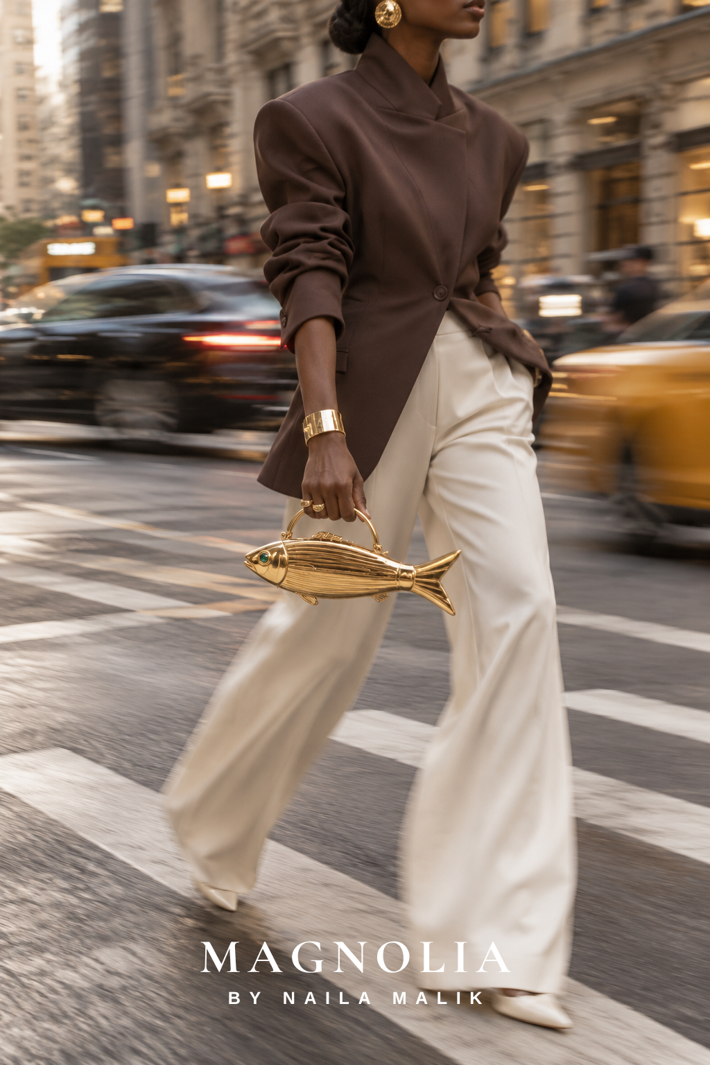 PORTOFINO | Gold Fish Clutch Bag