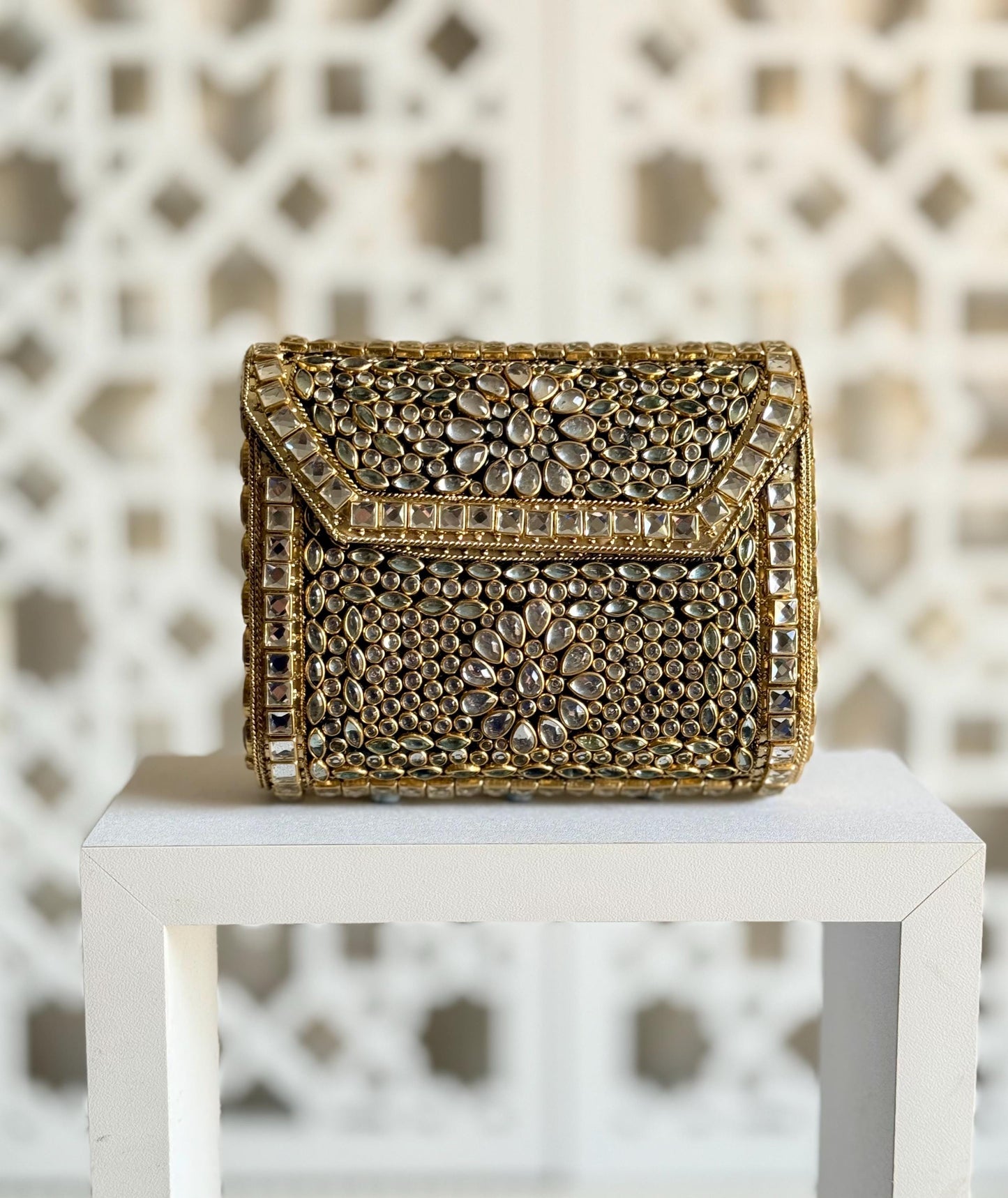ANARKALI BAZAAR | Gold Statement Evening Bag
