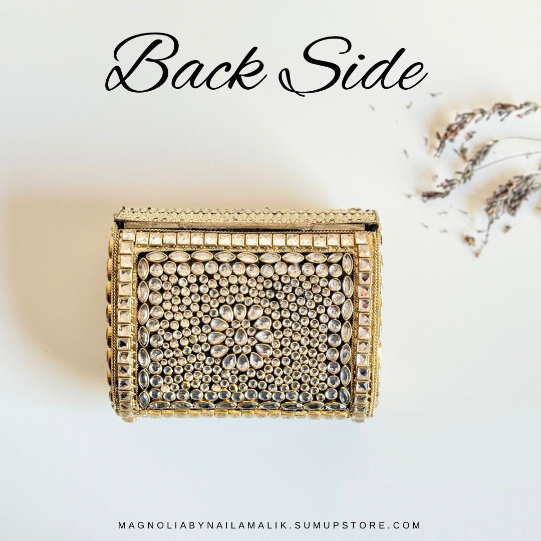 ANARKALI BAZAAR | Gold Statement Evening Bag