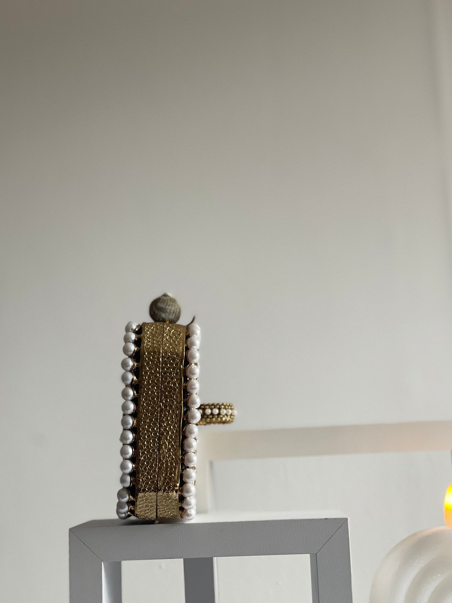 CANNES | Mini Clutch Fashion Statement Gold and Pearl Embellishments | PRE ORDER
