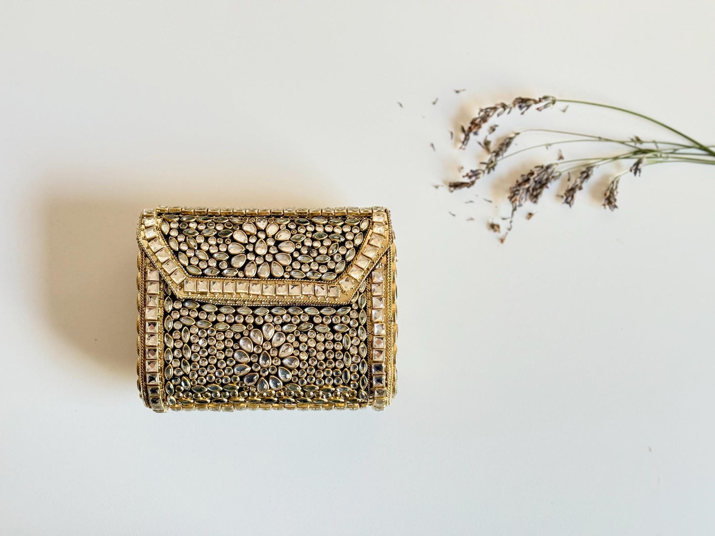 ANARKALI BAZAAR | Gold Statement Evening Bag